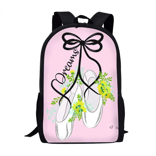 Classic Dance Ballet Shoe Dancer Notebook Backpacks pupil School Bags 3D Print Oxford Waterproof Boys/Girls Laptop Backpacks