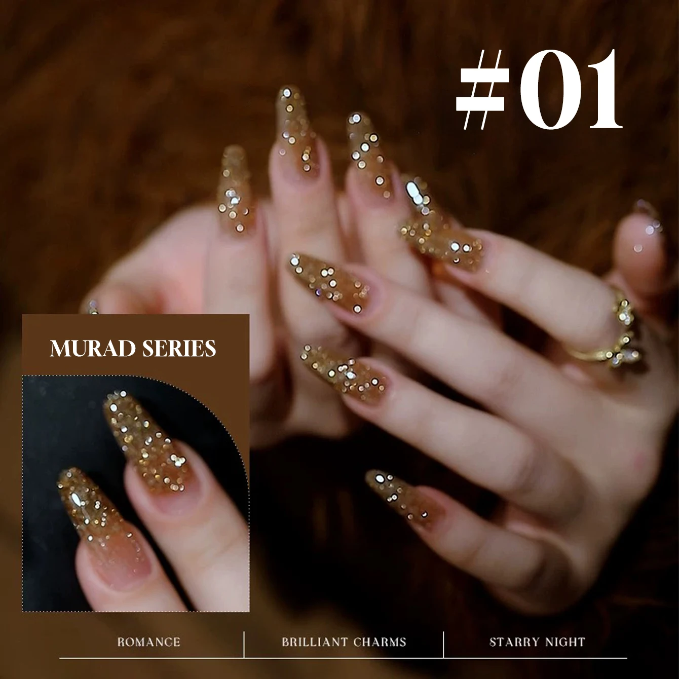 12ML 1PCS Sommer Nägel Maillard Crushed Diamant Gel Nagellack 2025 Neue Stil Herbst Heißer Verkauf Gold Nagel kleber Rote Nägel