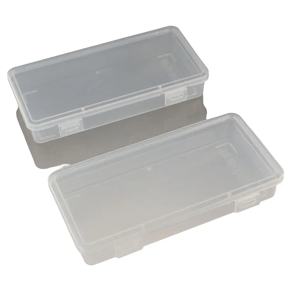 Waterproof Buckled Pencil Case Plastic Transparent Desktop Storage Box Simple Stackable Stationery Box Pens Brushes