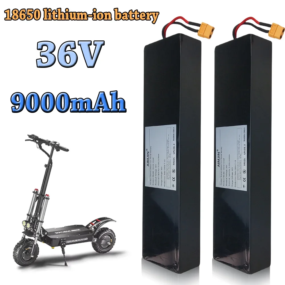 Battery 36V 10S3P 9000mAh 18650 lithium-ion battery E-bike Bicycle 20A BMS 250W 350W 500W