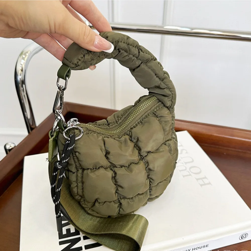 Mode Einfarbig Wolke Plissee Geldbörse Stepp Mini Handtasche Kleine Brieftasche Koreanischen Stil Tasche Anhänger Mädchen/Weibliche