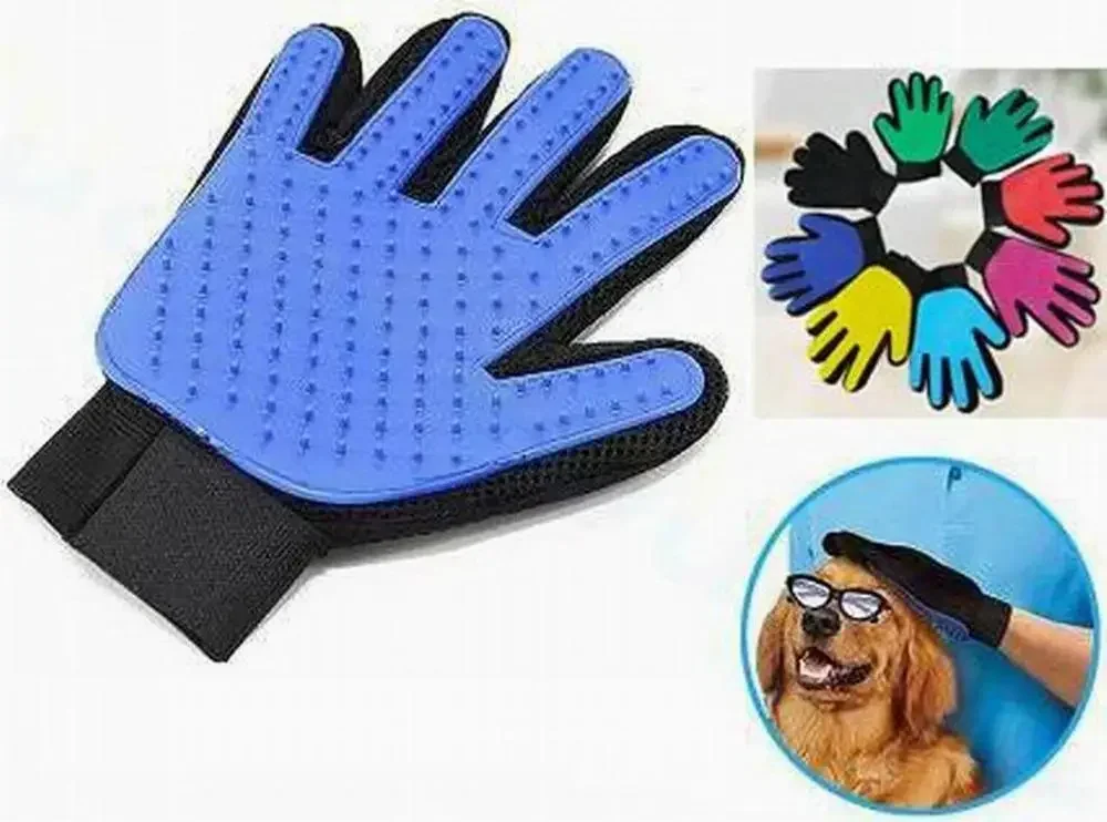 Pet Glove Anti-bite Cat Grooming Gloves Dog Bath Clean Massage Hair Remover Brush Cat Hair Deshedding Comb Right or Left Hand
