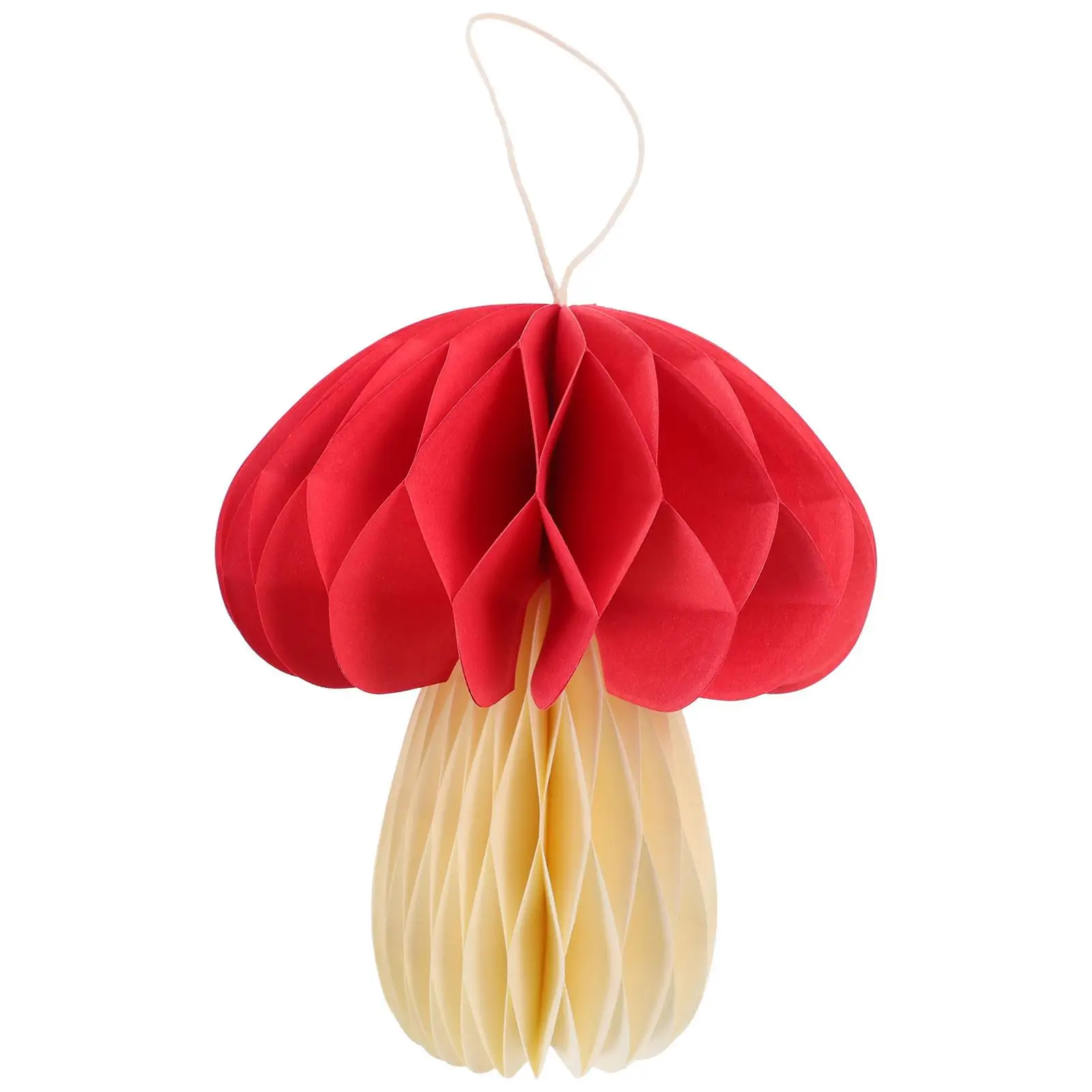 

Mushroom Ornament Honeycomb Ball Decor for Birthday Wedding Party Home Office 3D Paper Fake Mushrooms Garden Landscape Sculpture