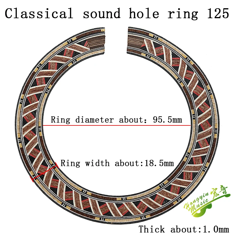 1 Stück Mundring für klassische Gitarre, Blumenmuster, Schalllochring, Massivholz-Gitarrenproduktionsmaterialien und Zubehör HUATOOL – Detail 21