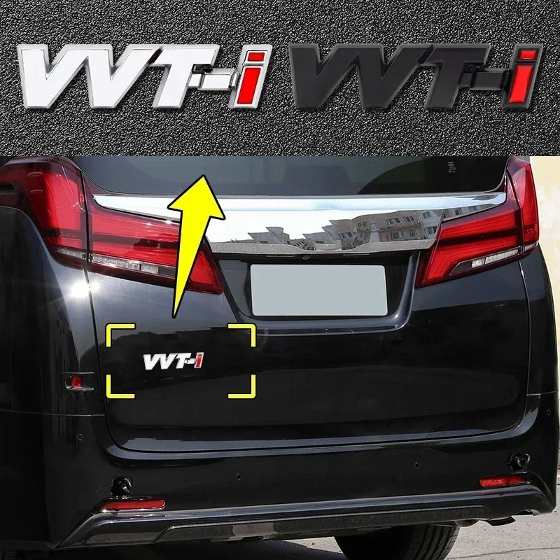 1pcs 3D Metal VVTi VVT-i logo letter car Fender Sticker Side Decals Emblem badge sticker Car styling auto Accessories