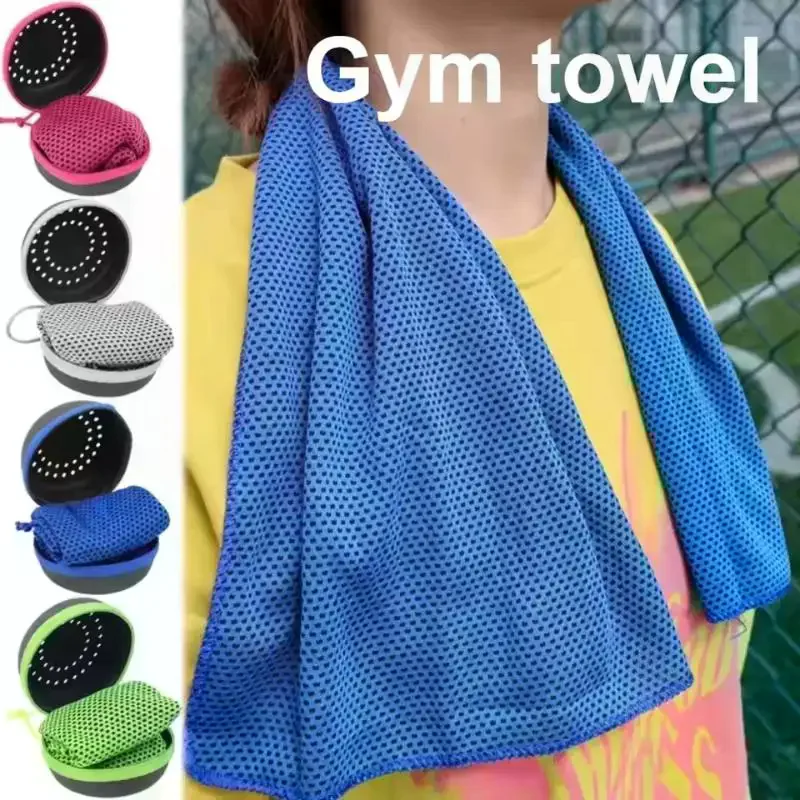 Cooling Towel Neck Wraps In Storage Box Chilly Pads Quick Dry Portable Breathable Scarf For Swimming Beach Accessories