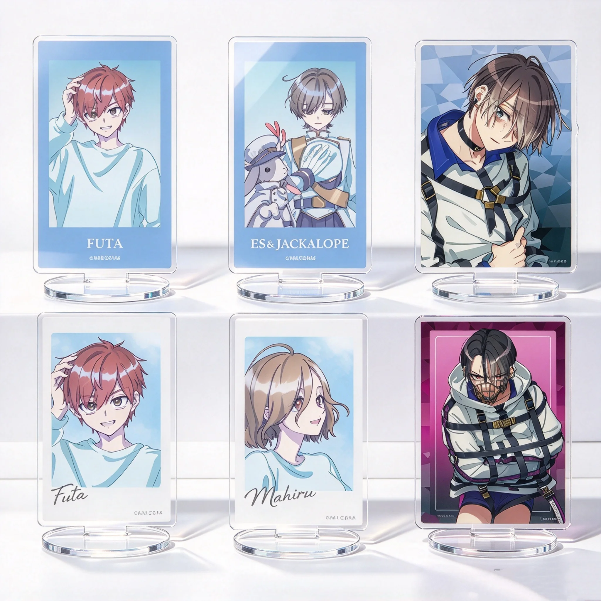 Multimedia Planning MILGRAM Kajiyama Fuuta Latest Prisoner Costume Design Rectangle Acrylic Stand Model Plate Keychains