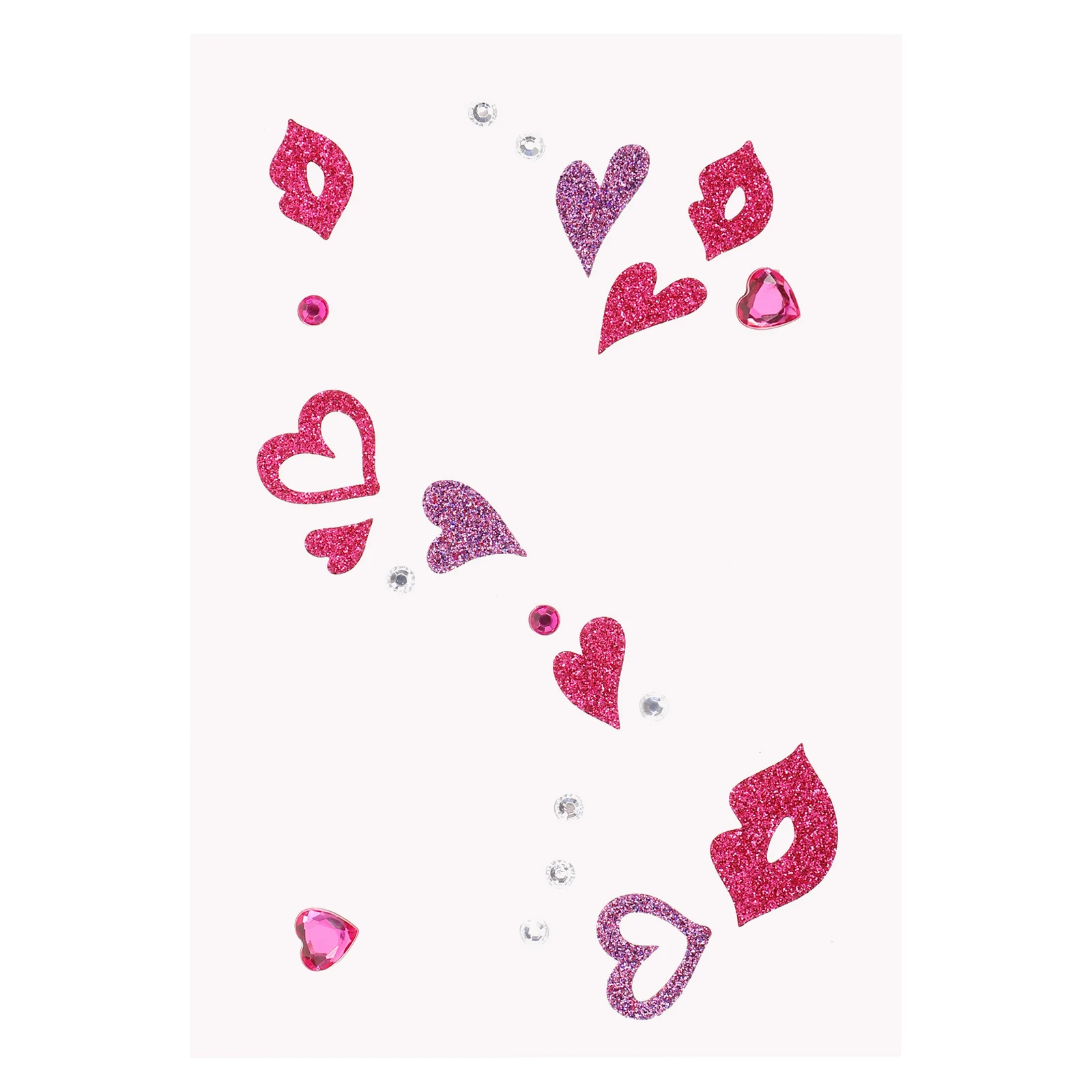 

Valentines Face Stickers Heart Sequin Patches Gems Makeup Accessories Comfortable Fit Easy Application Glittering Tattoos Stage