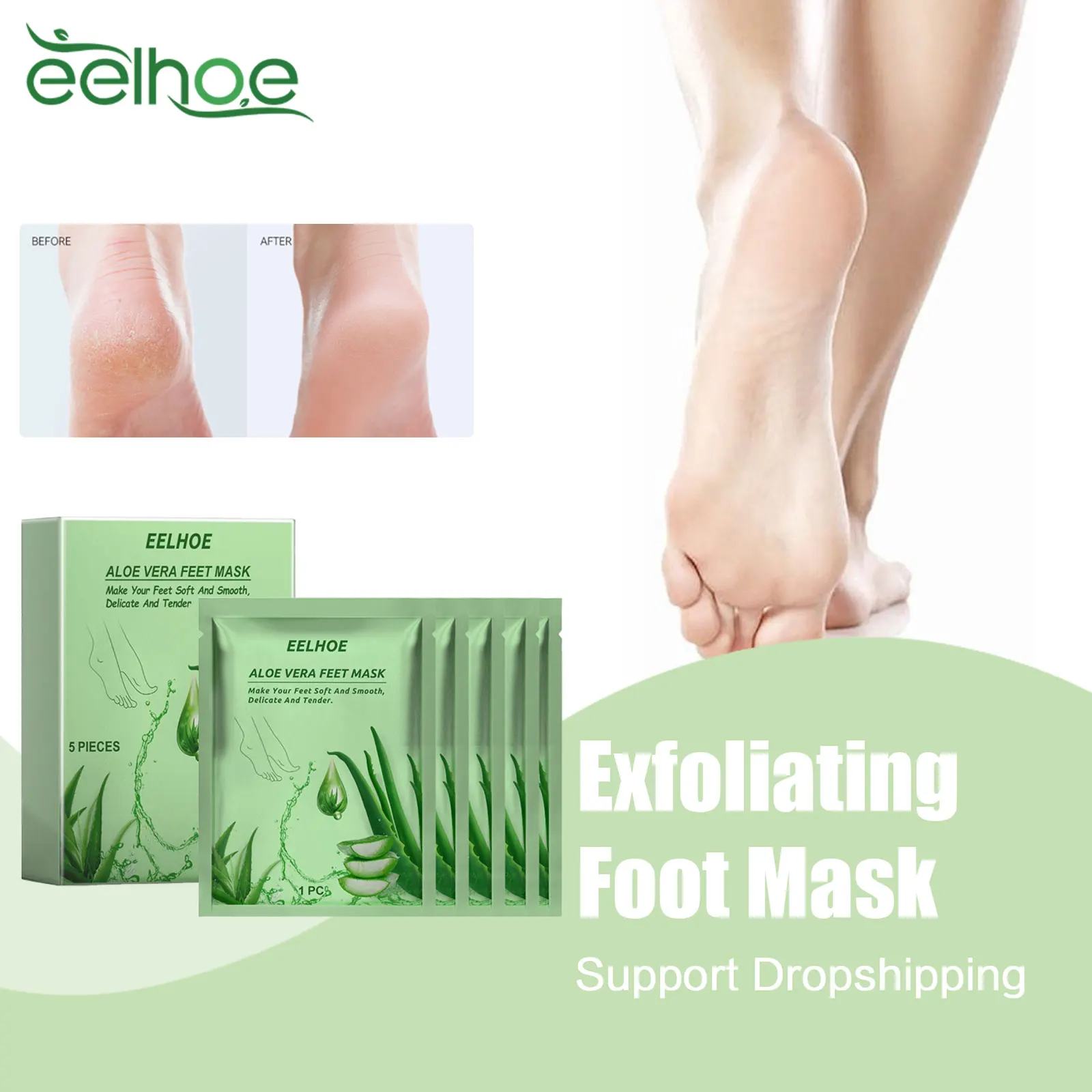 

Exfoliating Foot Mask Remove Dead Skin Callus Foot Cracking Drying Repair Anti Peeling Heel Moisturizing Foot Spa Pedicure Mask