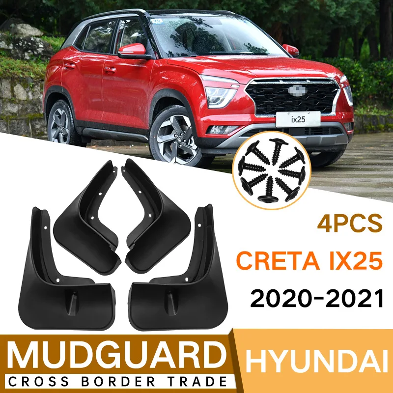 

For Hyundai Creta ix25 2020-2021 Car Molded Mud Flaps Splash Guards Mudguards Front Rear Styling Front Rear Car Accessories