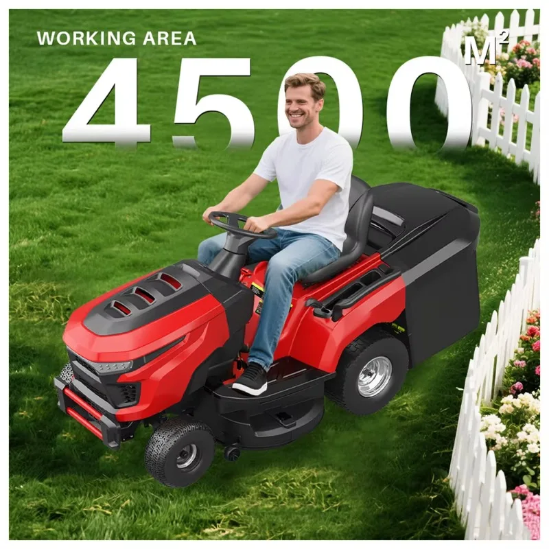 16.8HP 12.5KW Loncin Engine Riding Lawn Mower, 38'' Cut Width, 7-Setting Height, CE, Lawn Tractor for Large Lawns