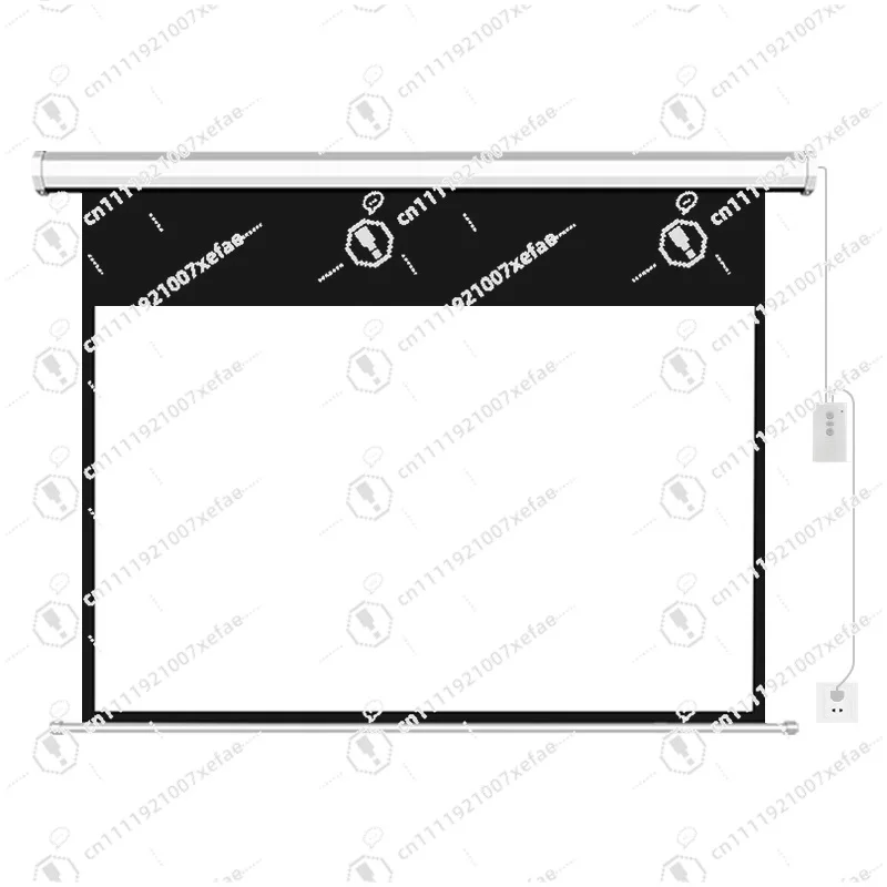 Electric projection screen 120 inches 16:9 white fiber optic remote control automatic lifting projection screen
