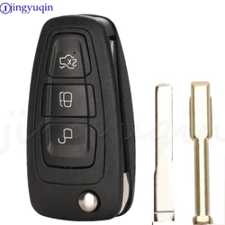 jingyuqin 3-przyciskowy składany kluczyk samochodowy do Ford Focus Mk1 Mondeo Transit stylizacja smart key cover Case Fob