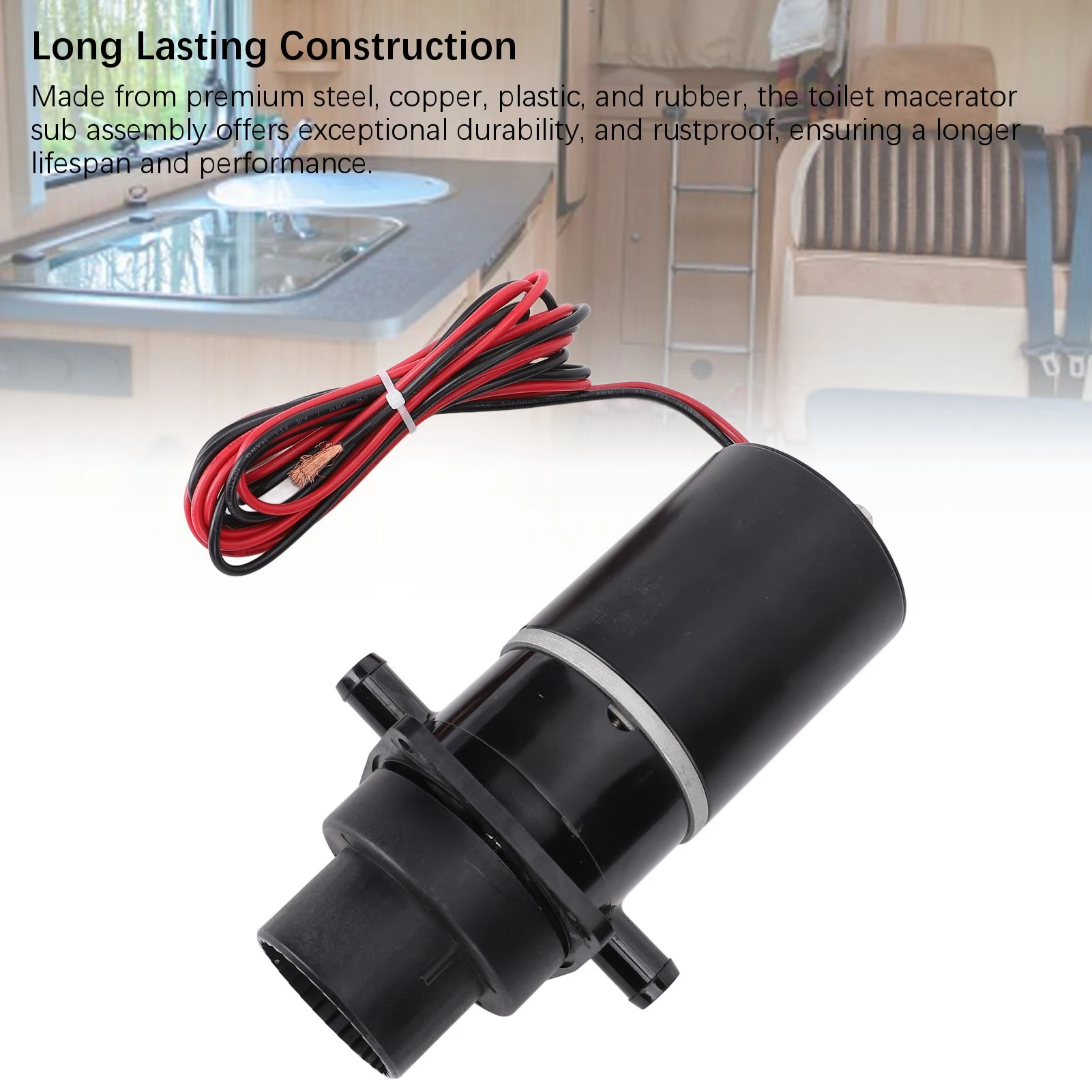 Electric Toilets Motor Pump Assembly High Efficiency Strong Durability Electric Toilet Macerator Sub Assembly for 37010 Series
