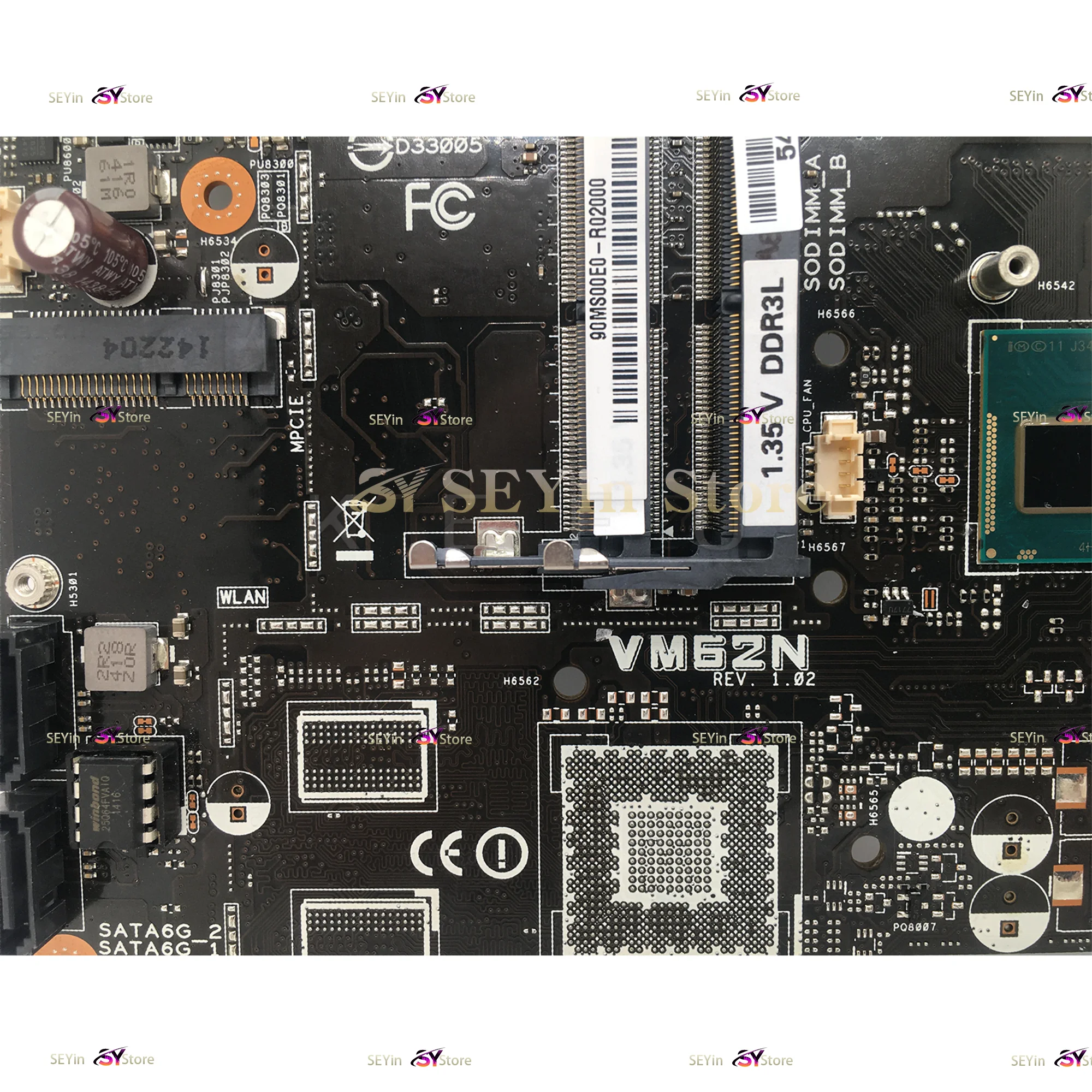 Mainboard For ASUS VivoPC VM62 VM62N Home Mini Computer Motherboard i3 i5 i7 UMA DDR3L MAIN BOARD TEST OK