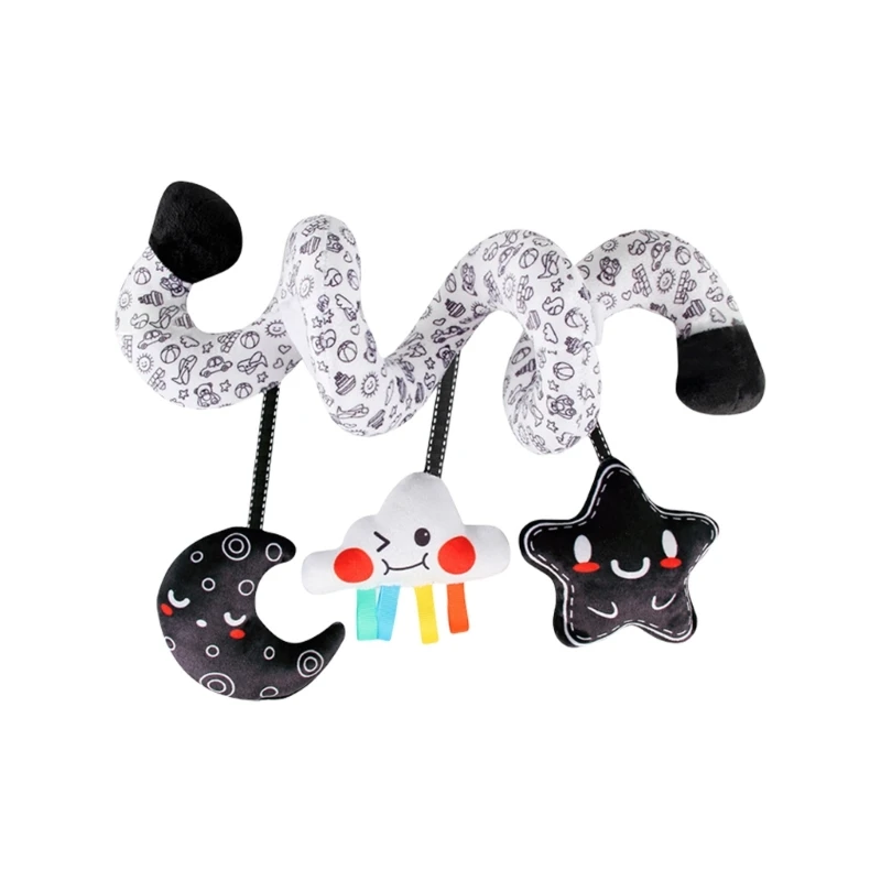 Babyreisvriendelijk spiralen hanger speelgoed autostoeltje entertainen auditieve textuur speelgoed 15UB