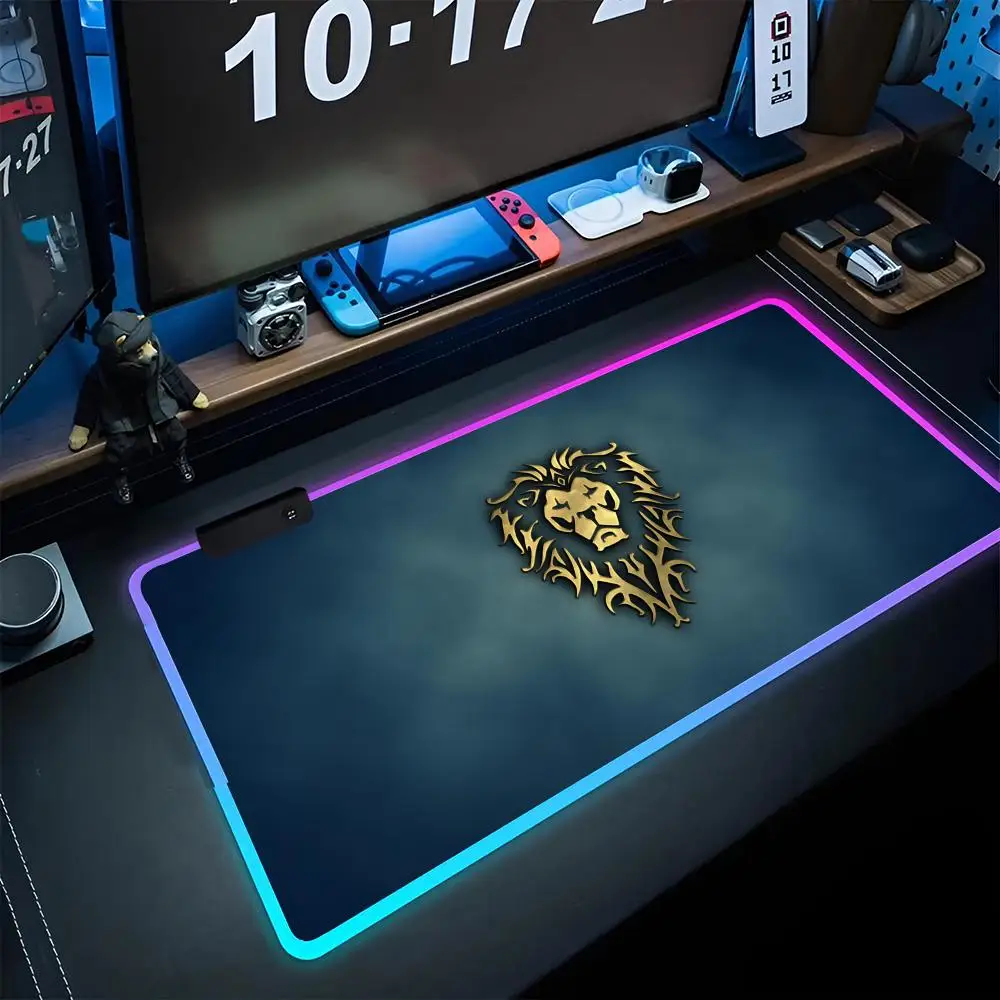 

World Of Warcraft Sylvanas Windrunner Mouse Pad RPG 40x90cm Mouse Mat Gaming Mousepads LED Keyboard Mats Luminous Desk Pads