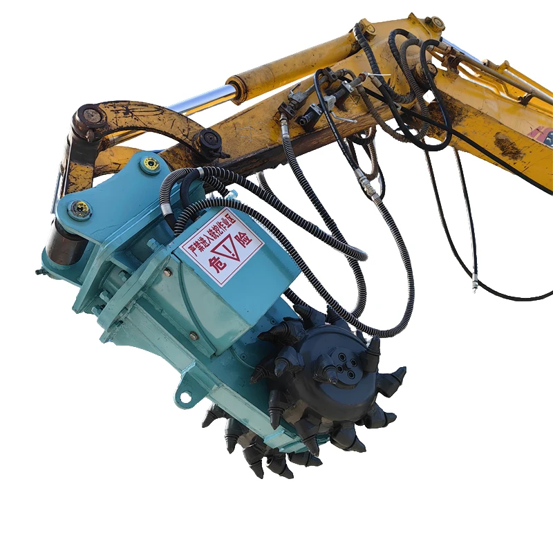 Hydraulic Drum Cutter Rotary Drum Cutter Drum Cutter Hydraulic Milling Attachment 360 Degree Rotation for Precise Cutting