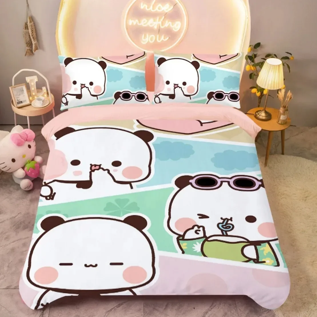 

Kawaii Bubu and Dudu 3D NEW Duvet Cover Pillowcase Bedding Set Adult Boy Girl Bedroom Decoration Children Single Double Large