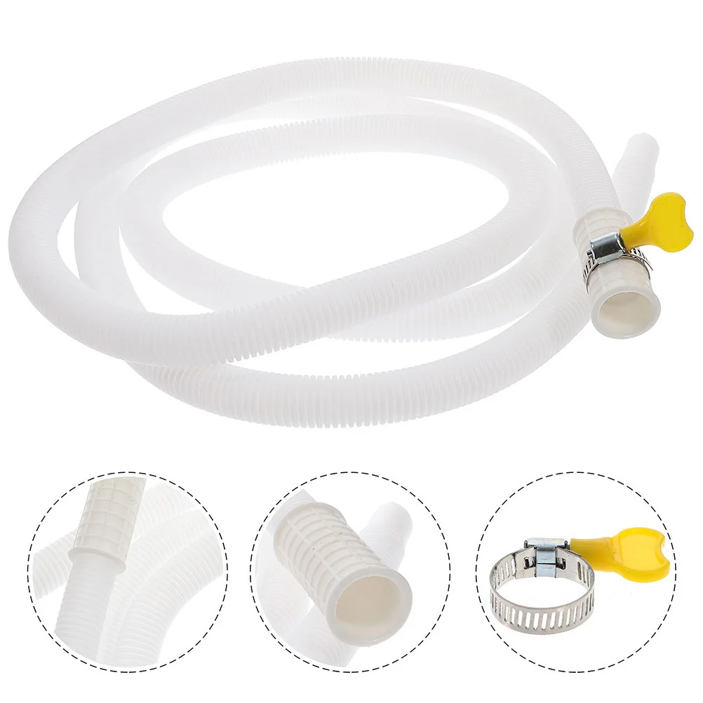 

Air Conditioner Pipe 1.5M Portable Ac Drain Hose Kit Hose Extension with Clamp for AC Water Drainage Universal Parts