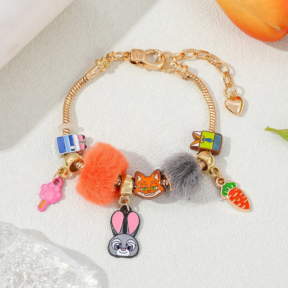 فيلم Zootopia 2 الإبداعية شخصية DIY الخرز نيك جودي قلادة سوار مجوهرات الأزياء مناسبة لإعطاء عشاق الفيلم #3