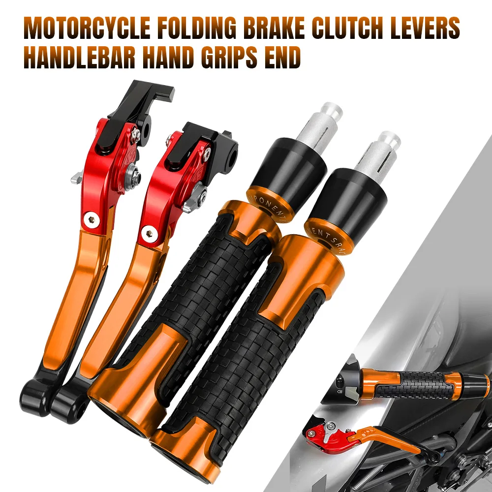 

Motorcycle Brake Clutch Levers Handlebar Handle bar Hand Grips ends For 690DUKE SMCR 2008 2009 2010