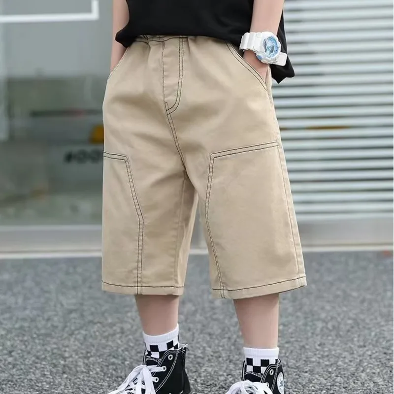 Children\'s Clothing Men\'s Minimalist Harajuku Trend Capris Sports Pants Ins Lazy New Casual Style Pants Summer