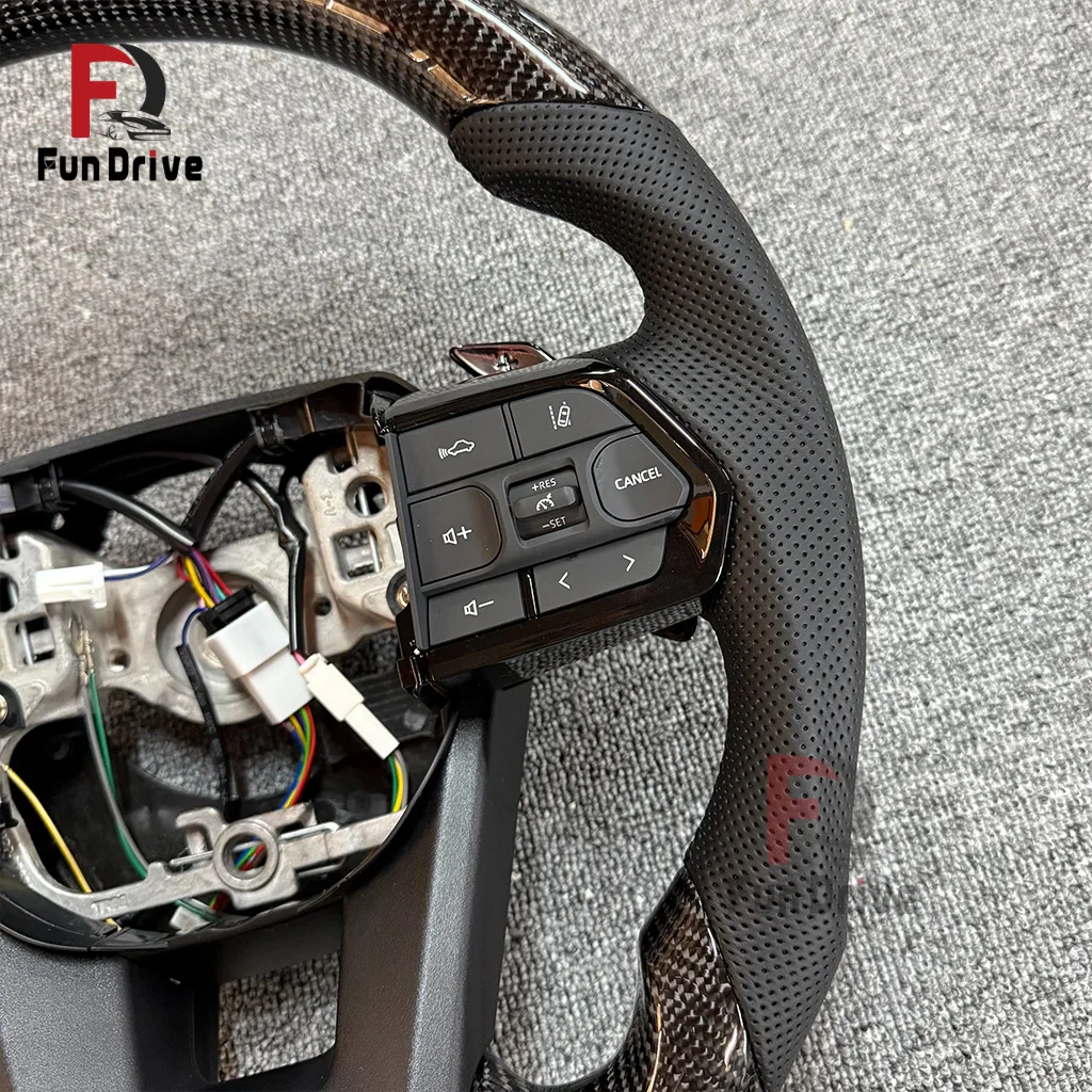 Carbon Fiber Steering Wheel for Toyota Hilux corolla Gr Gt 86 camry Land Cruiser Fortuner Lc300 Lc200 Prado 120 view 2