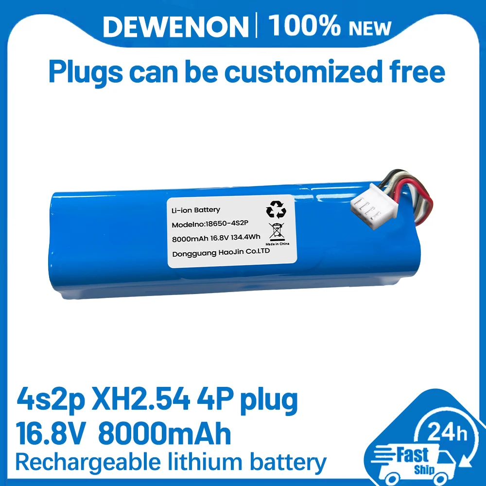 New 18650 14.8V Li-Ion Battery Pack 8000mAh 16.8V Charging with Protection Board Battery Pack FOR  Sweeping Machi