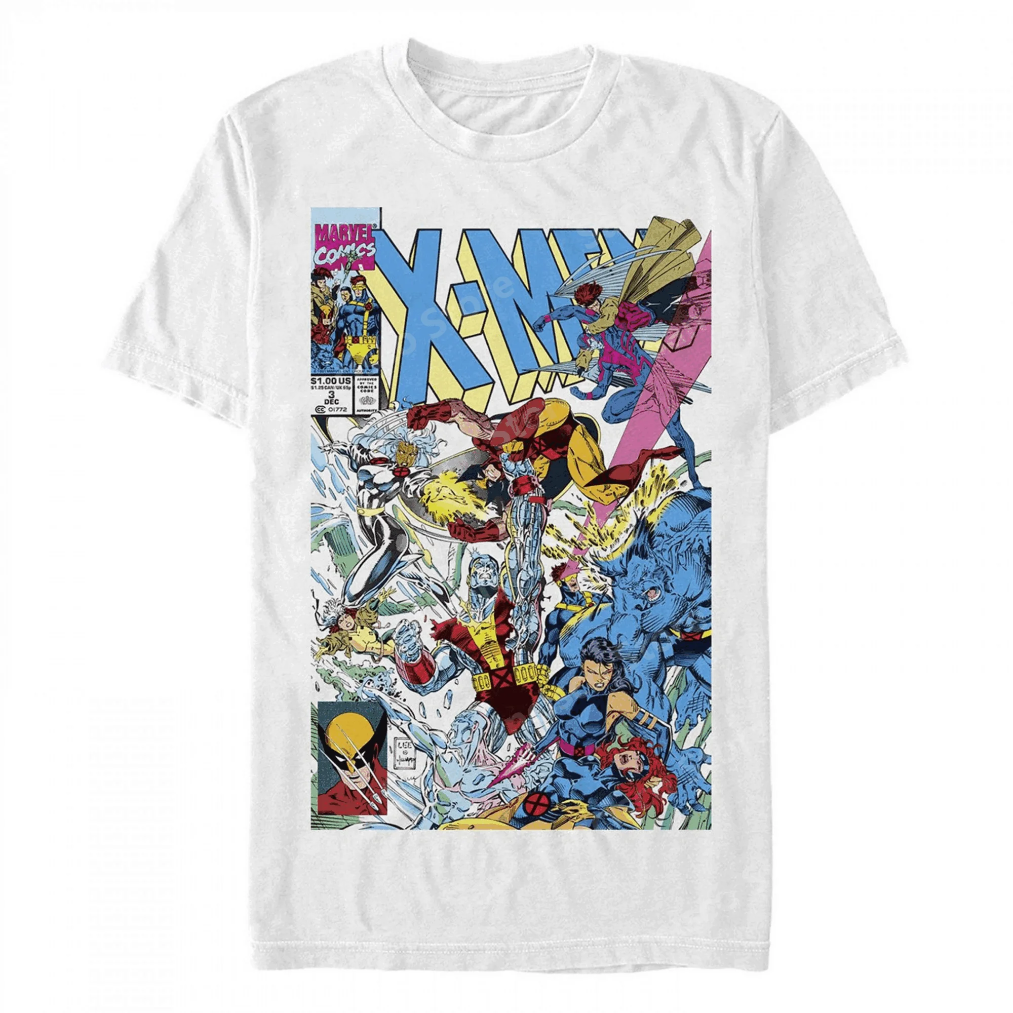 Summer Marvel X-Men Characters Lineup New Sublimation Boy Art T-Shirt KID/Adult Short Sleeve Crew Collar Casual Street Wear