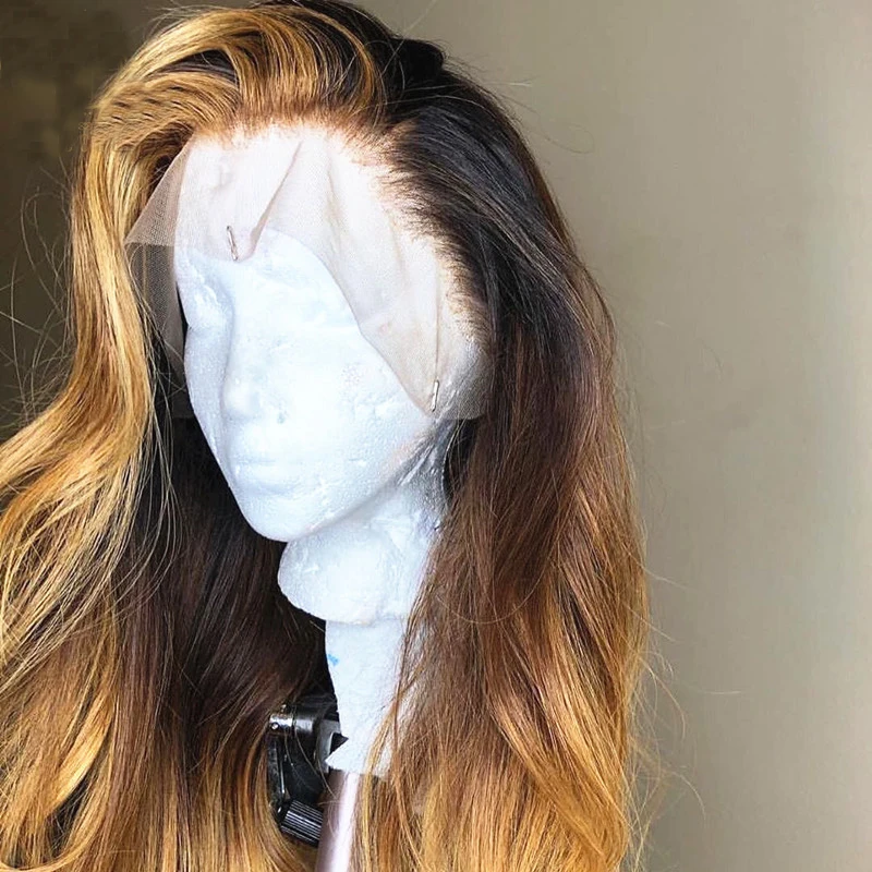 180 الكثافة 24 بوصة الطبيعية تسليط الضوء على البني موجة طويلة 5x5 قاعدة الحرير الشعر البشري اليهودي مع الانفجارات شعر الطفل HD الدانتيل الشعر الأوروبي #2