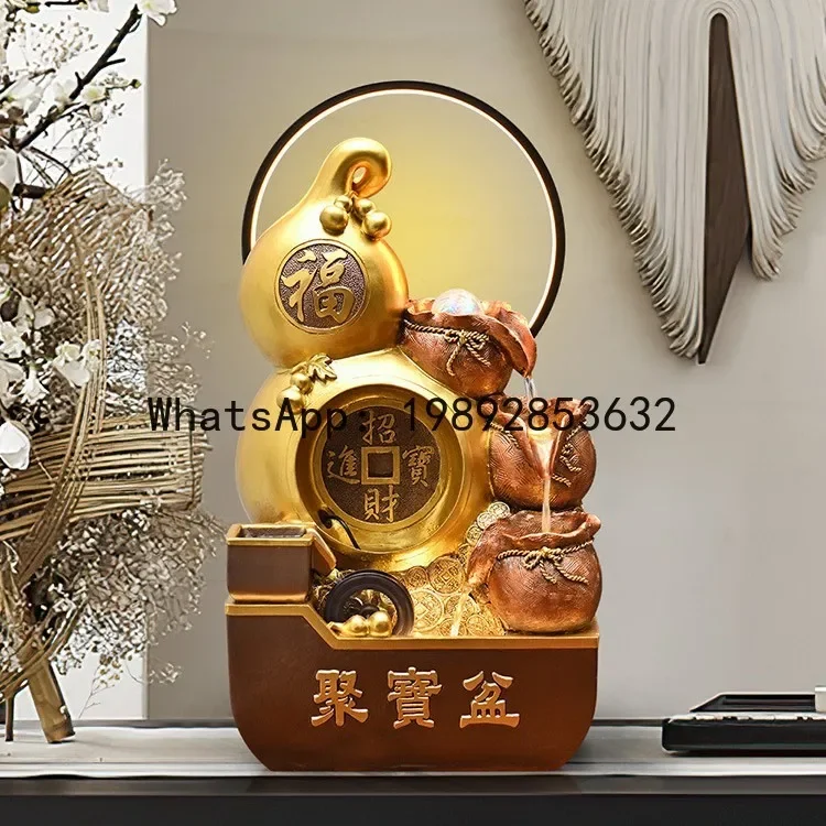 Z2-28  Fortune and Prosperity Wealth Bowl Circulating Water Fountain Ornament Office Living Room Desktop Entrance Opening Gift