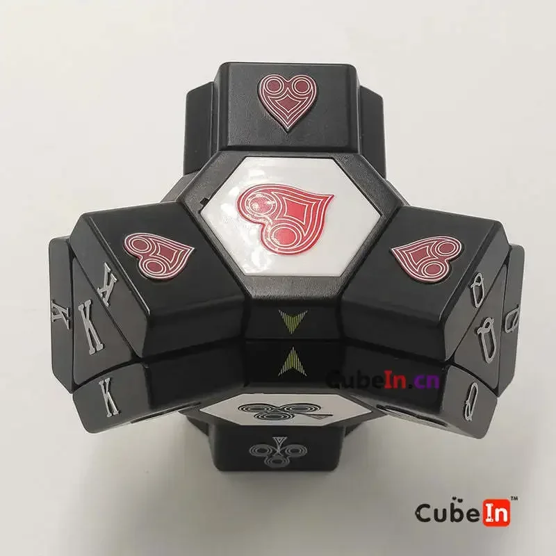 Platypus Cube Black with Poker Drawings Puzzle cube Educational