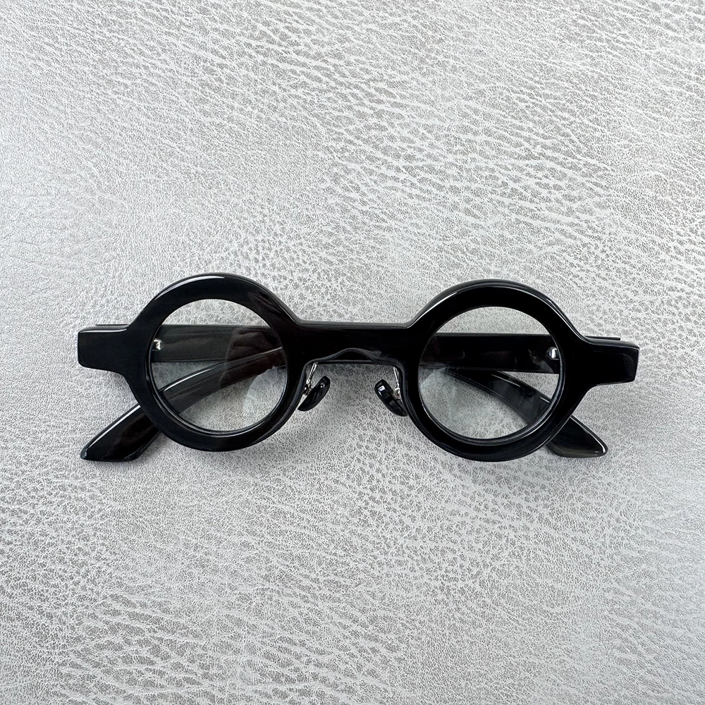 Man Glasses Frames Round Vintage Unique Thick Handmade Buffalo Horn Prescription Reading Eyeglass Frames Optical Lenses Eyewear