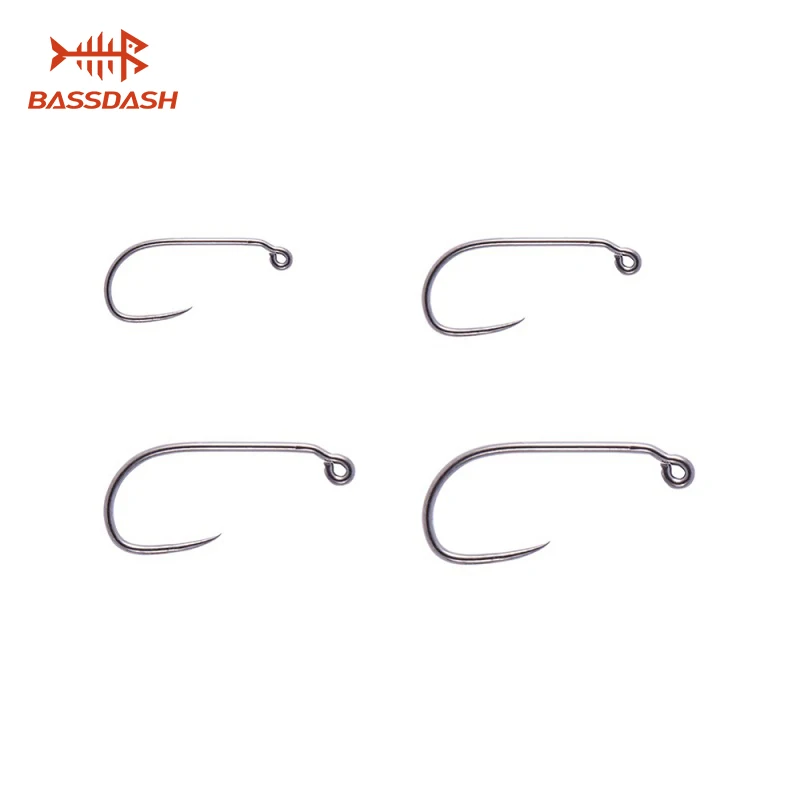 

Bassdash High Carbon Steel Universal Fly Fishing Barbless Jig Hooks Assortment With Box 180Pcs 120Pcs