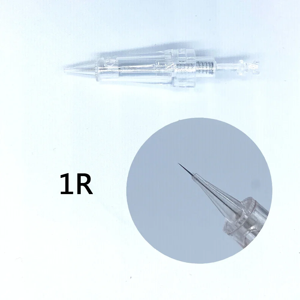 Aguja de cartucho de bayoneta desechable para Dispositivo de micropigmentación, maquillaje permanente, cejas, labios, tatuaje, pluma, agujas 1/3/5R