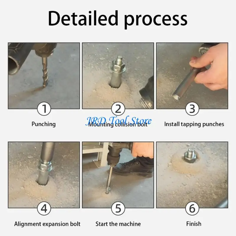 A2UD Expansion Bolt Strikes Installation Steel Electric Hammer Head Round Shank Power Tool Parts Accessories