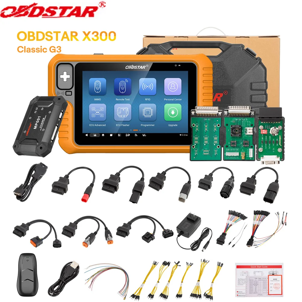 OBDSTAR X300 Classic G3 A1+A2 Key Programmer with Built-in CAN FD DoIP Support Car/ HD/ E-Car/ Motorcycles/ Jet Ski Get Free Key