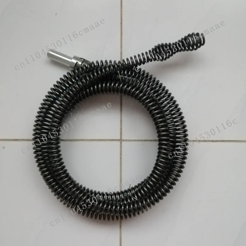 Pointed elastic yellow pass pipe fittings soft spring 12mm dredging machine bending suitable for sewer dredger hose steel wire