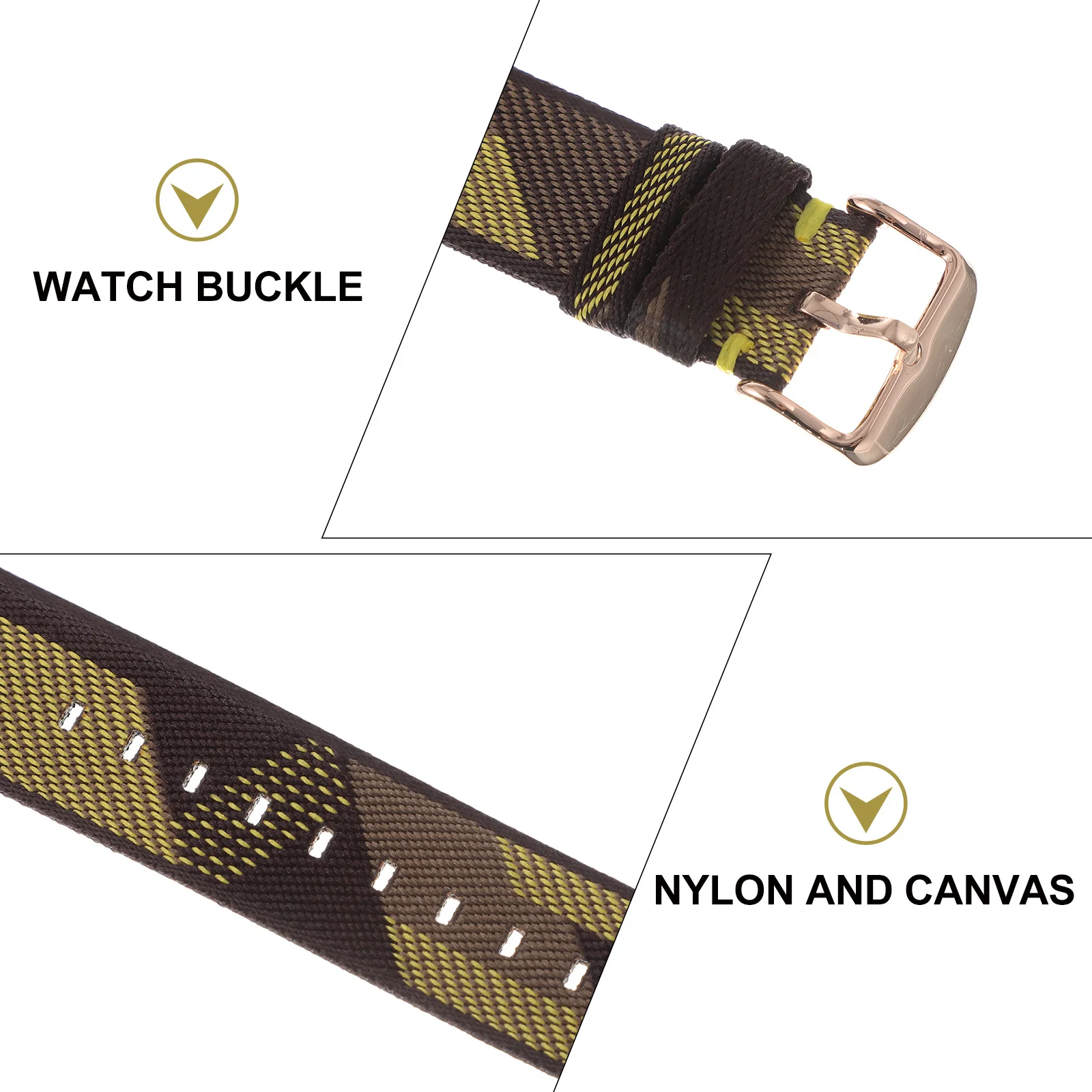 

1Pcs Nylon Canvas Watch Band Replacement Durable Adjustable Wrist Strap for 3 Sense Comfortable Stylish