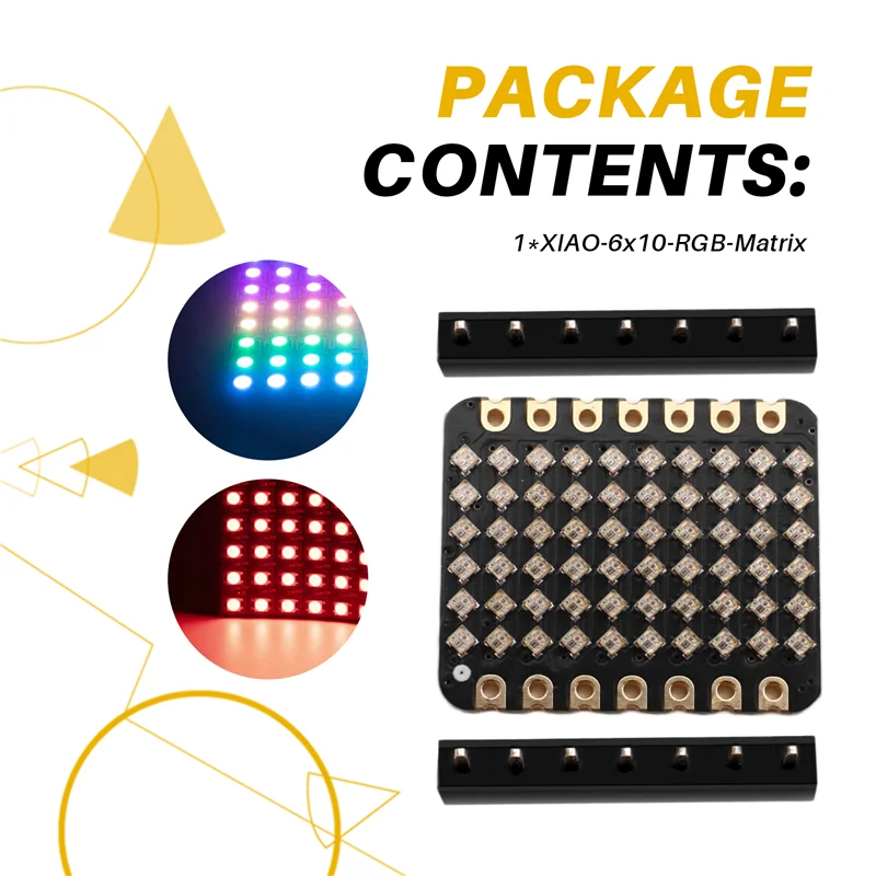 

ABDJ-WS2812B LED Matrix Panel Programmable Pixel Display For Seeedstudio-XIAO DIY Lighting Projects XIAO-6X10-RGB-Matrix