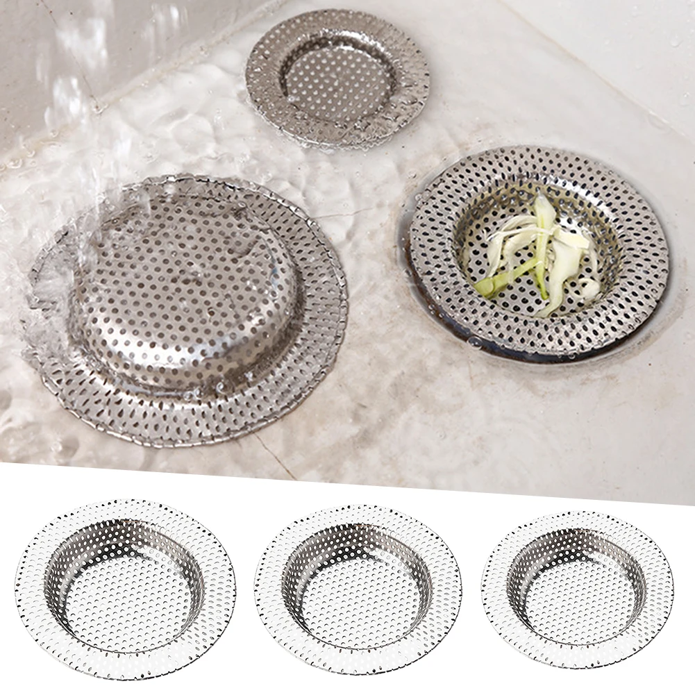 Water Sink Filters Sink Mesh Strainer Kitchen Tool Stainless Steel Bathroom Floor Drains Cover Shower Hair Catche Stopper Tools