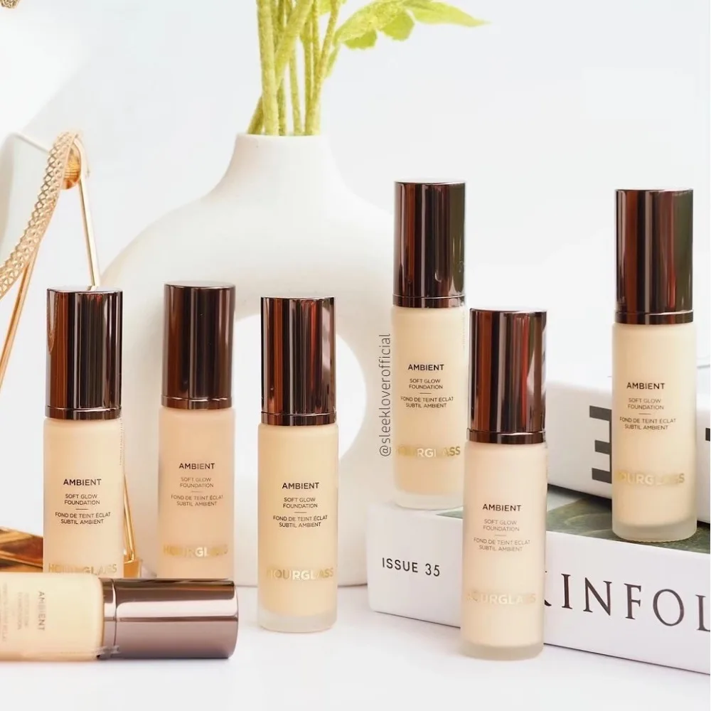 Korean Hourgalss Lasting Concealer High Cover Dark Circles Blemishes Ivory White Natural Color Soft Glow 15ml Liquid Foundation