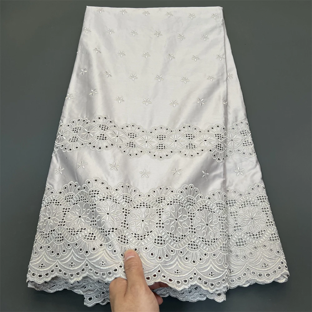 Swiss Voile Lace African Austria Cotton Lace Fabric 2024 High Quality Silk Nigerian Lace Men Dresses Material For Sewing