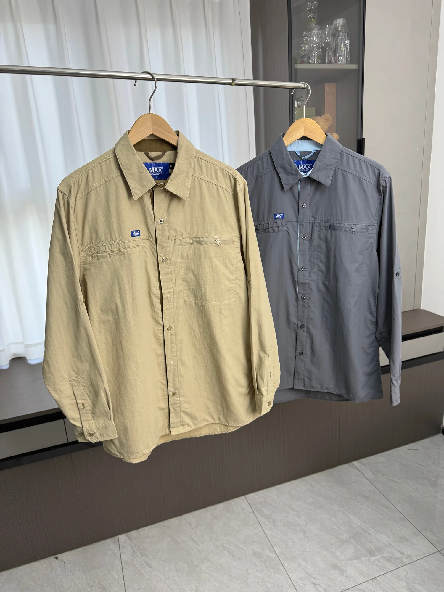 North America Outdoor Lightweight Breathable Long Sleeve Loose Casual Shirt for Men Quick Dry Comfortable Spring Summer Shirt