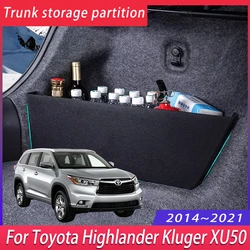 For Toyota Highlander Kluger XU50 2014~2021 2015 Car Trunk Storage Partition Multifunction Storage Box Auto Interior Accessories