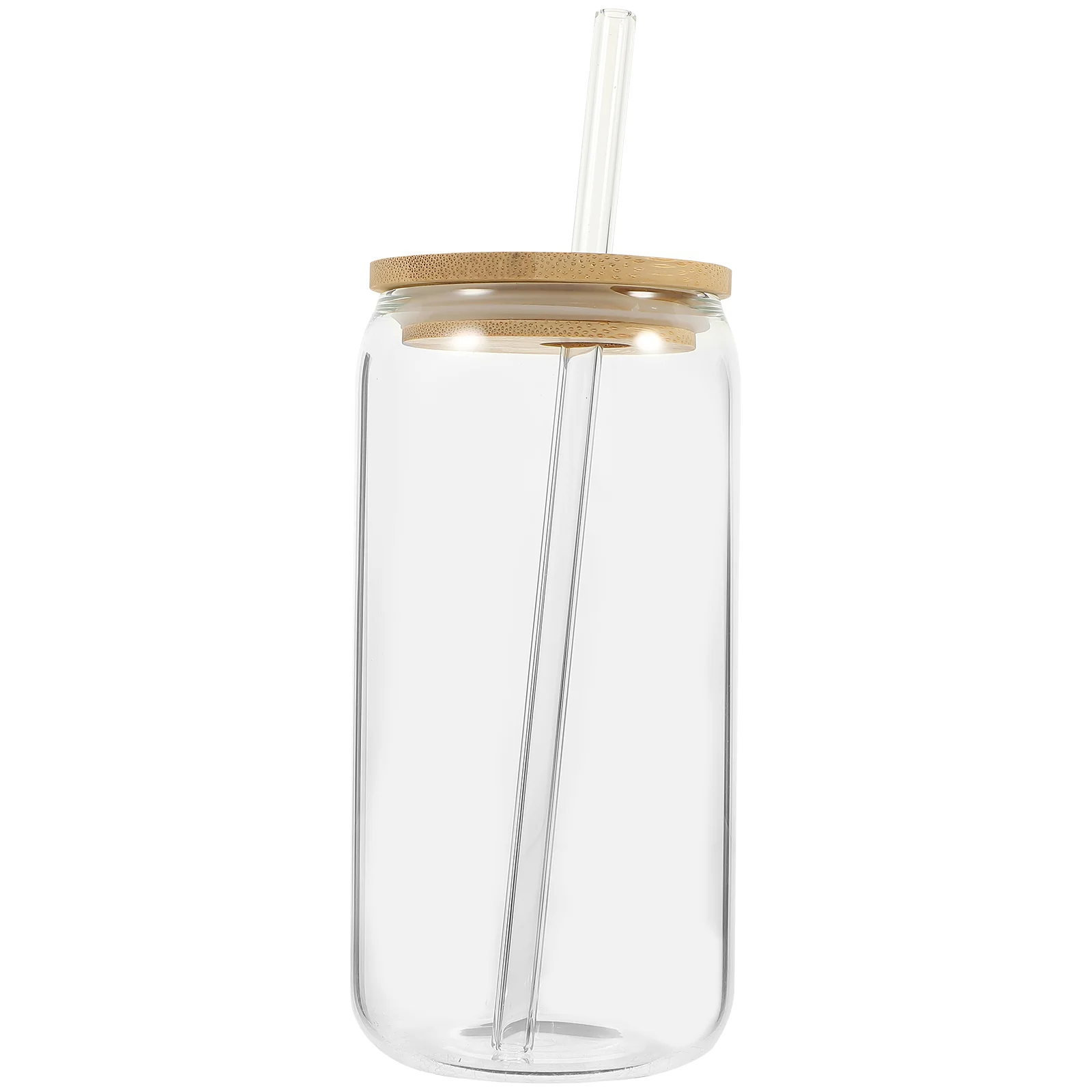 

Bamboo Lid Drink Cup Coffe Cups Drinking Glass with Clear Tumblers and Straw Bulk Lids Straws Transparent Coffee Travel