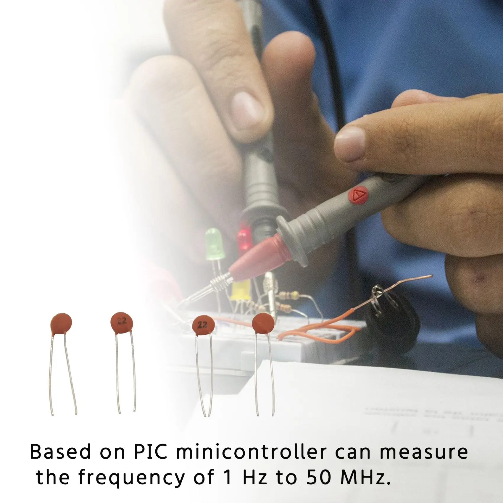 B50C 50 MHz Crystal Oscillator Frequency counter Testers DIY Kit 5 Resolution Digital Red