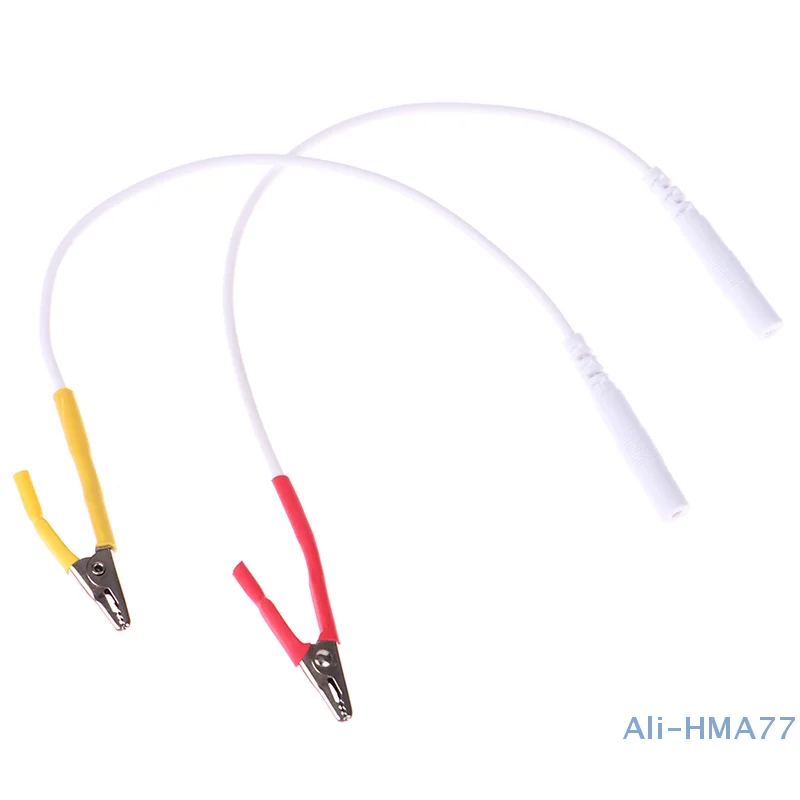 1pcs 19.5cm Tens/Ems tieline Alligator Clip Cable Wire Electrode For SDZ-II Electronic Acupuncture 2mm Pin Type Cable