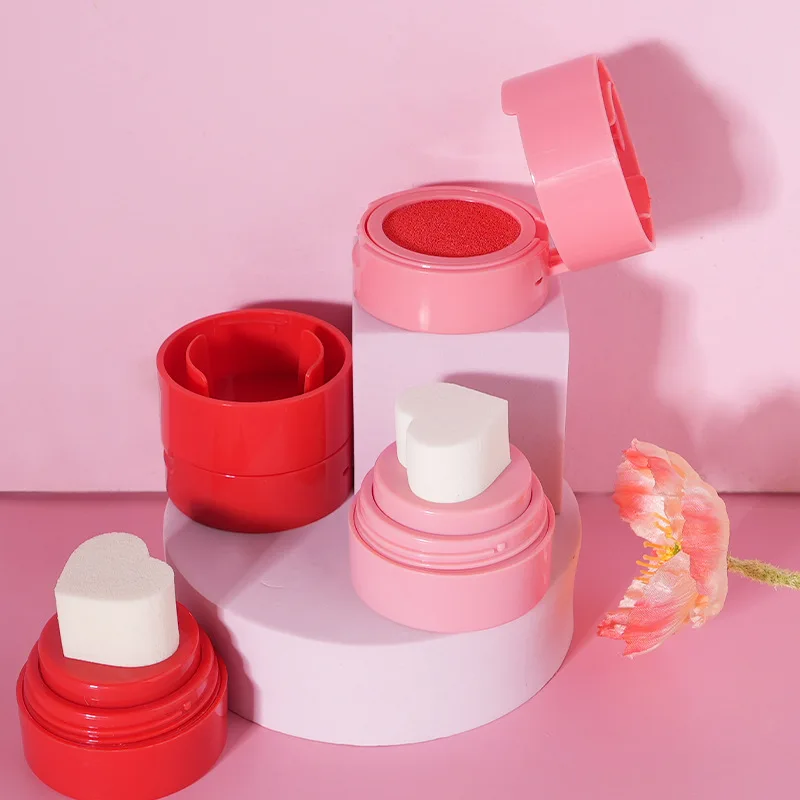 Heart Shape Face Cushion Blusher Cheek Rouge Nourishing Nude Makeup Brightening Complexion Repair Cosmetics Maquiagem